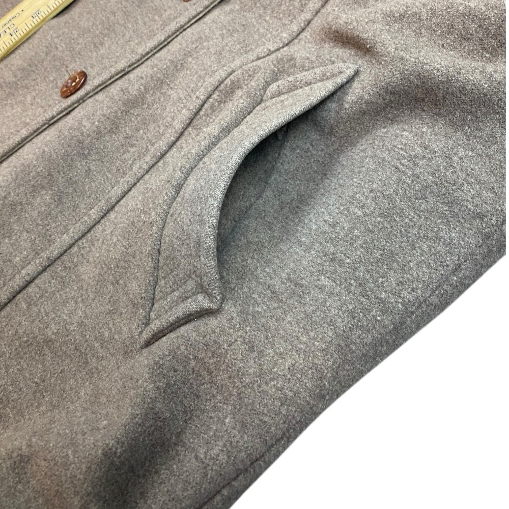 VTG FRANCE Wool Cashmere Luxurious Blend Coat Womens XL/ 16 Gray Pockets Lined - Picture 3 of 9